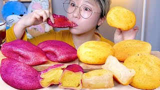 SUB) Chewy sweet potato bread 🍠 potato bread 🥔 Eating Show. Dessert Mukbang