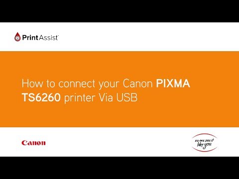 How to set up your Canon PIXMA HOME TS6260 with your computer using a USB cable connection