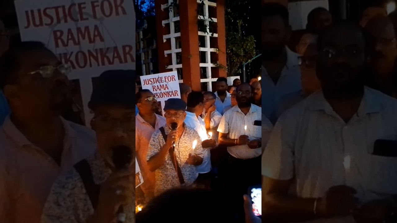 Candle light protest in Margao | Justice for Rama Kankonkar. 