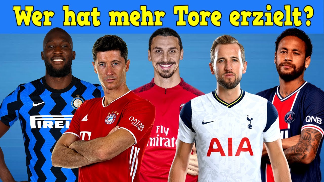 Welcher Fußballer Hat Die Meisten Tore Welcher Spieler hat mehr Tore geschossen? ft. Neymar, Lewandowski