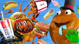 Накорми vs Четыре Разных  МОНСТРА ПОУ Мукбанг ( анимация 3D )