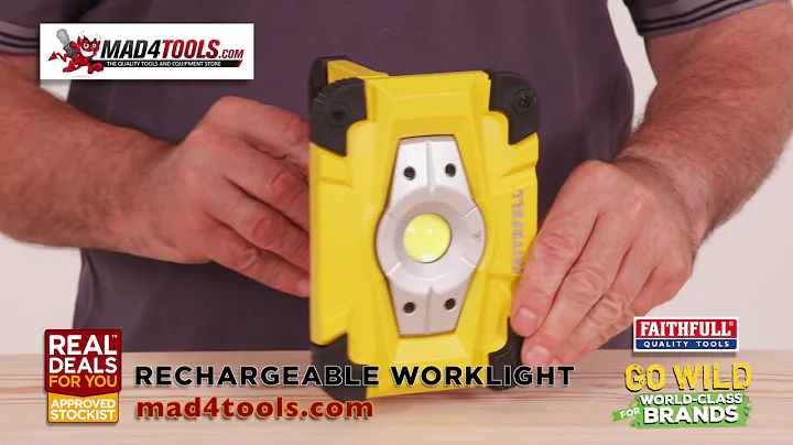 Work Light LED Magnetic Rechargeable 10 Watt 800 Lumen Faithfull Demo