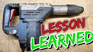 This is when a Bosch hammer is not worth saving. Learn when to STOP.