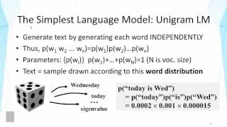 Lecture 17 — Probabilistic Topic Models  Overview of Statistical Language Models - Part 1 | UIUC