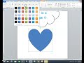 Insert text in shape in MS Word