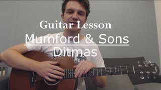 Ditmas - Mumford & Sons (Guitar Lesson/Tutorial/Fingerstyle) with Ste Shaw