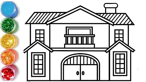 Miniature House Drawing, Painting and Colouring for kids and Toddlers|| Let's Draw, Paint Together||