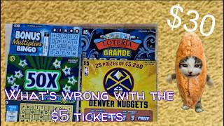 $30 of Mix tickets. Are the $5 going to pay Colorado Scratch Off Tickets