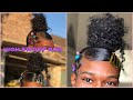 HOW TO: HIGH SWOOP BUN W/ RUBBERBANDS | NATURAL HAIR | VLOGMAS DAY 3❄️