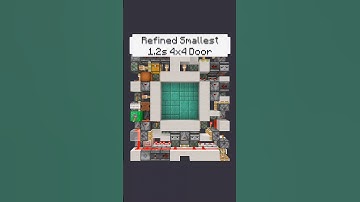 Better Smallest 1.2s 4x4 Piston Door.#minecraft #mc #gaming #shorts #pistons #doors