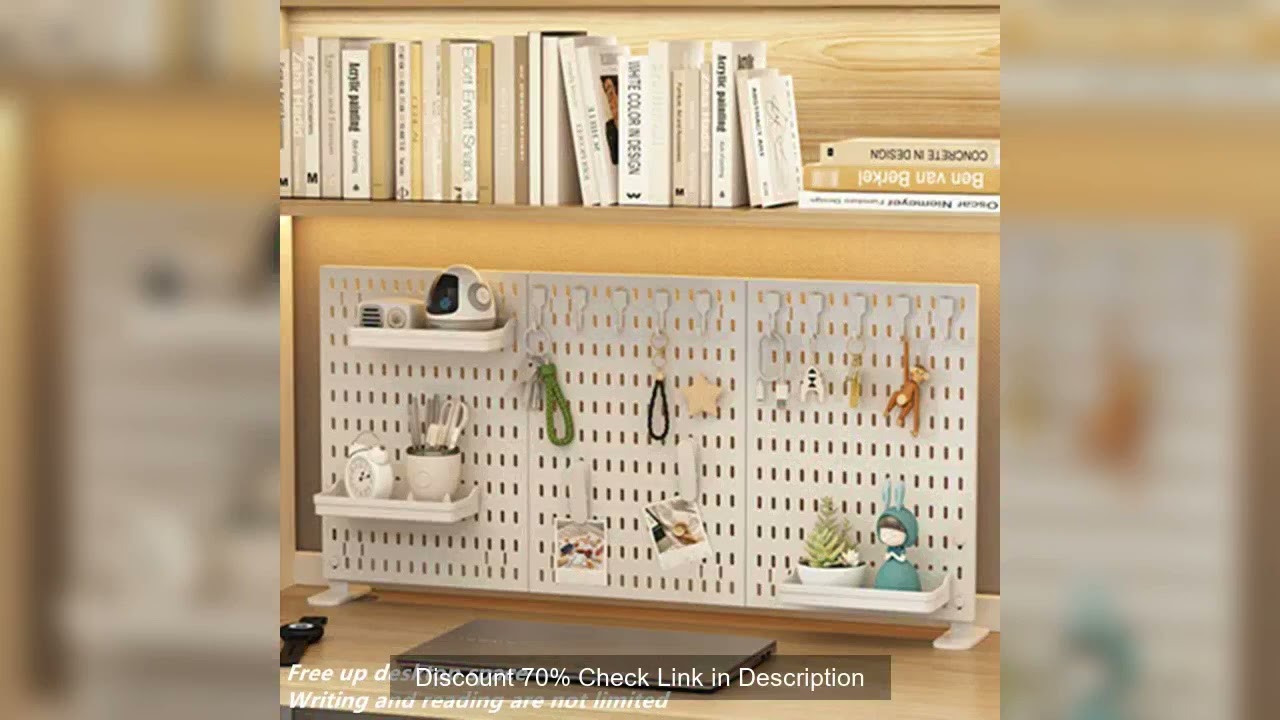 Punch-free Hole Board Vertical Desktop Wall Hanging Office Desk Storage Shelf Reading Room Desktop k