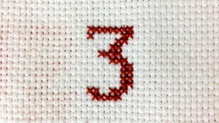Etami̇n 3 Rakami İşleme Nasil Yapilir Kanavi̇çe Sayilar Nasil Yapilir Hand Embroidery