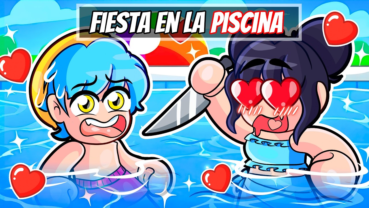 Atrapado con una FAN LOCA en la FIESTA de la PISCINA en ROBLOX!