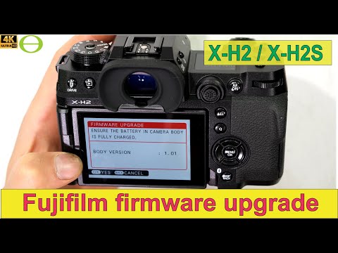 How to upgrade the firmware on the Fujifilm X-H2/S camera - step by step - two methods shown