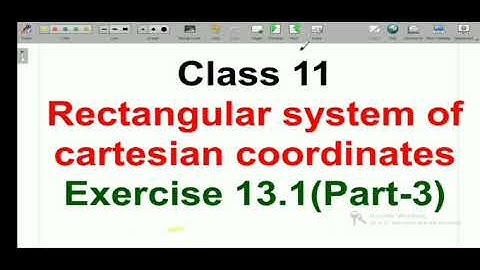 Class 11//Mathematics//Rectangular System of Cartesian Co-ordinate//Exercise 13.1//part-3//