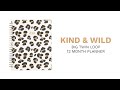 2024 Kind &amp; Wild Twin Loop Happy Planner - Big Vertical Layout - 12 Months | PTLBD12-019