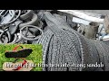 Making sandals from old tires