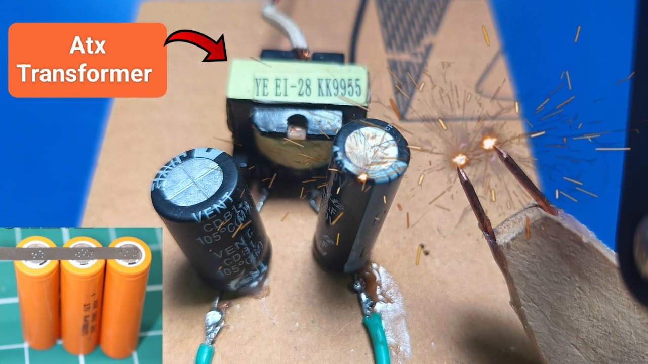 How To Make Spot Welding Machine At Home | DIY Simple Spot Welder ! using atx Transformer !