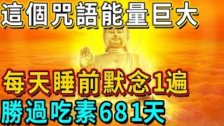佛菩薩開示：這個咒語很短但能量巨大！每天睡前默念1遍，勝過吃素681天，功德居然80倍的增長｜念咒｜功德｜佛談大小事