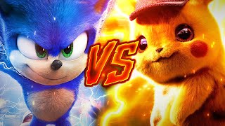 Video thumbnail of "Sonic (filme) VS. Detetive Pikachu [Batalha de Gigantes] ft. Ninja Raps"