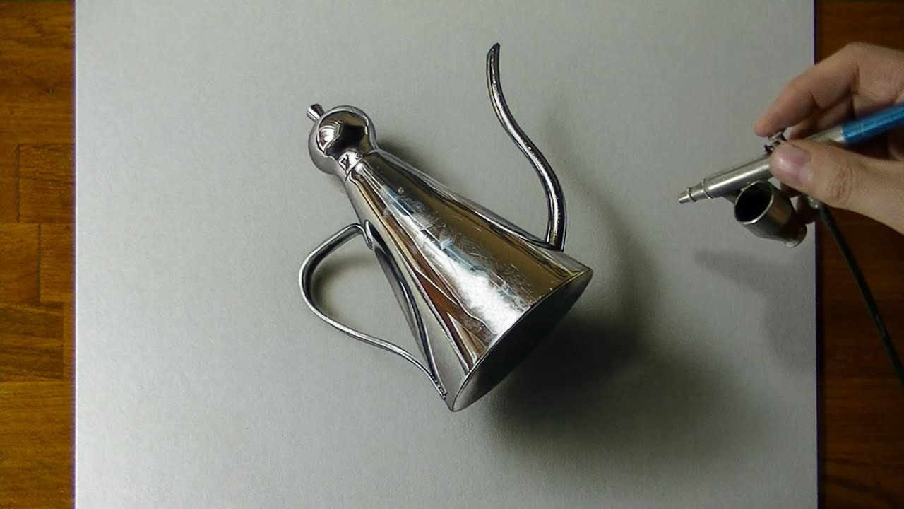 Drawing Time Lapse: Oil Drizzler - How to Draw 3D Art