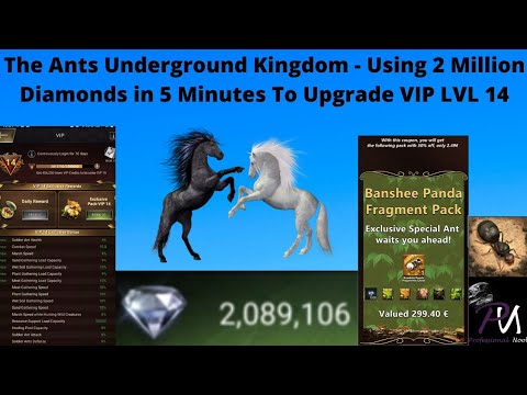The Ants Underground Kingdom - Using 2 Million Diamonds in 5 Minutes To Upgrade VIP LVL 14