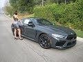 2020 BMW M8 in Dravit Grey Metallic / Exhaust Sound / 20" M Wheels / BMW Review