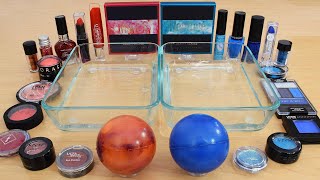 Mars vs Neptune - Mixing Makeup Eyeshadow Into Slime ASMR 264 Satisfying Slime Video