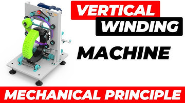 Mechanical Principle - Vertical Winding Machine #cad #solidworks  #mechanical #mechanism
