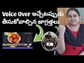 Voice over     tips for cookings  madhuri paruchuri