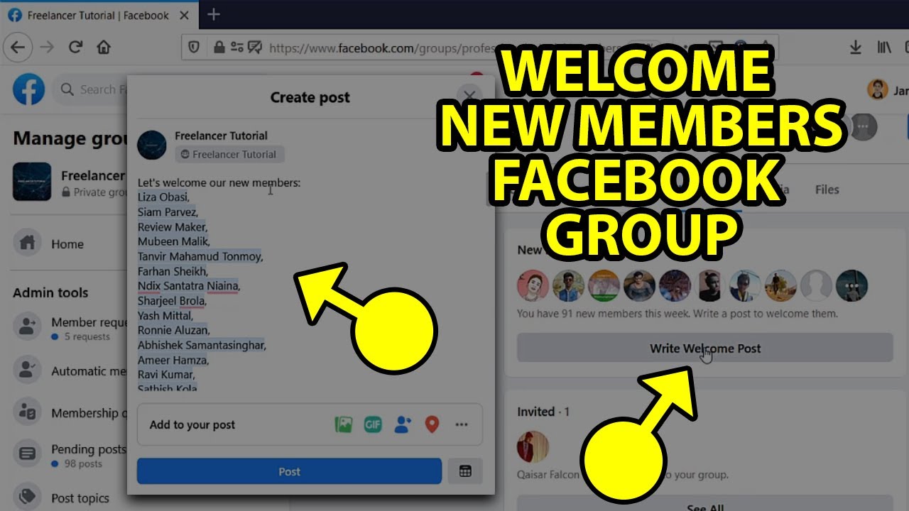 How do I welcome New Members to a Facebook Group 2021 - YouTube