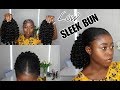 LOW SLEEK CURLY BUN ON SHORT/MEDIUM NATURAL HAIR