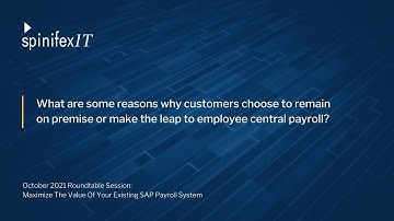 Should You Keep Your Payroll On Premise Or Move To Employee Central Payroll (ECP)?