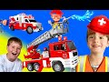 Fire Trucks Video for Kids | BLiPPi Toys pretend play Learn Rescue Vehicles |min min playtime