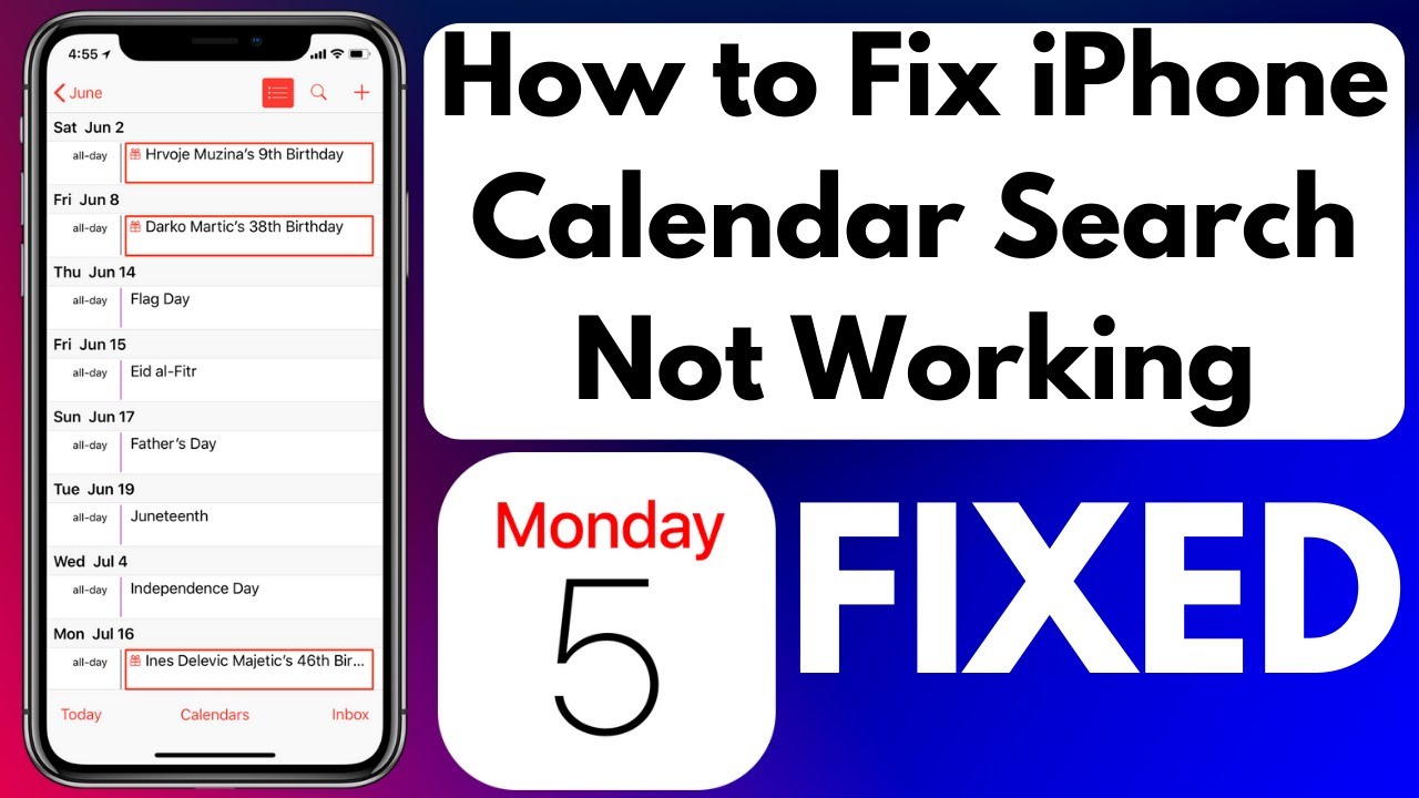 How to Fix iPhone Calendar Search Not Working After iOS 16 YouTube
