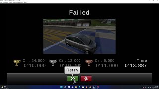 When you fail a Driving Challenge on Gran Turismo (PSP)