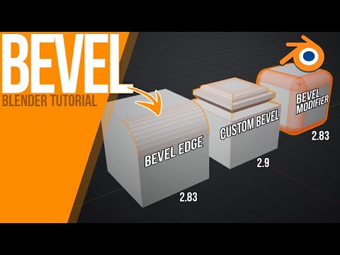 How to use Bevel function | Blender 2.8 + preview to 2.9 | Tutorial