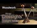 Woodturning - How to make a candle holder with only a lathe and table saw.