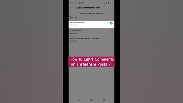 How to Limit Comments on Instagram Posts ? #instagram #2024 #shorts