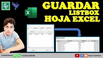 Como Guardar los Datos de un Listbox a una Hoja de Excel