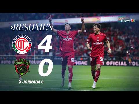 Toluca golea a Juárez con todo y Sebastián Jurado en la portería 