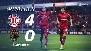 Toluca vs FC Juarez highlights (4-0) - Liga MX