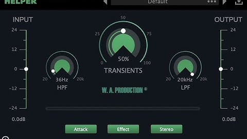 FREE VST PLUGIN BY W A PRODUCTION - HELPER TRANSIENTS 2