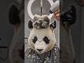 Panda rocks an Elvis pompadour 😂🐼🎤 #FunnyAnimals #AIAnimals #Shorts