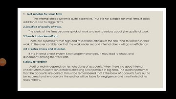 Limitations of internal check