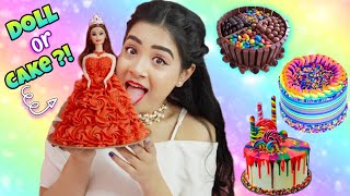 I ate only *Birthday* CAKE for 24 hours Challenge | *Doll* Cake | Nilanjana Dhar