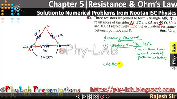 Q.50 Chapter 5 : Resistance & Ohm