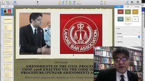 LBA Lecture: Overview of Latest Punjab Amendments in the Civil Proc. Code: Mohammad A. Qayyum, ASC