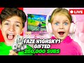 FaZe H1ghSky1 Donated 250,000 SUBS To 5 Year Old Playing Fortnite (Youngest Player)