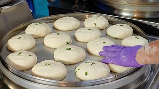 пирог с говядиной, Навыки приготовления гигантских лепешек с зеленым луком -тайваньская уличная еда